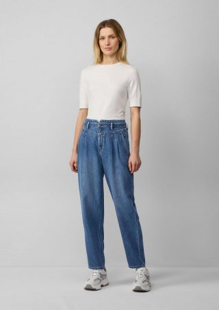 s.Oliver Ankle-Jeans / Relaxed Fit / High Rise / Barrel Leg - blau