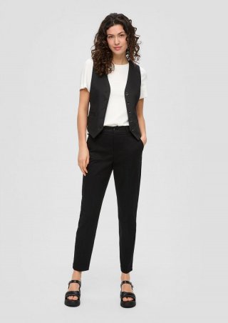 s.Oliver Cigarette: Pants mit Tapered Leg - schwarz