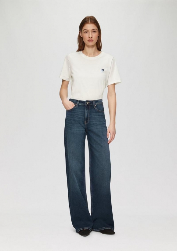 s.Oliver Jeans Suri / Regular Fit / High Rise / Wide Leg / Sweat Denim - blau