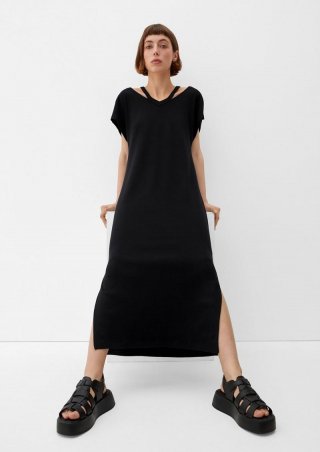 s.Oliver Jerseykleid mit Cut Outs - schwarz
