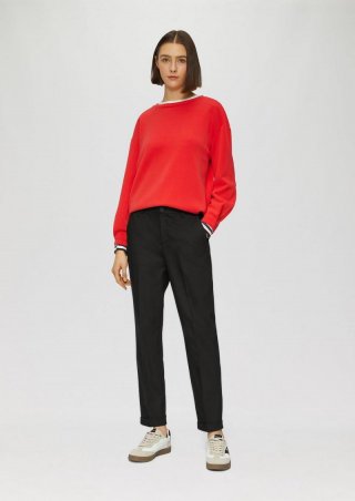 s.Oliver Cigarette Pants mit Bügelfalte - schwarz