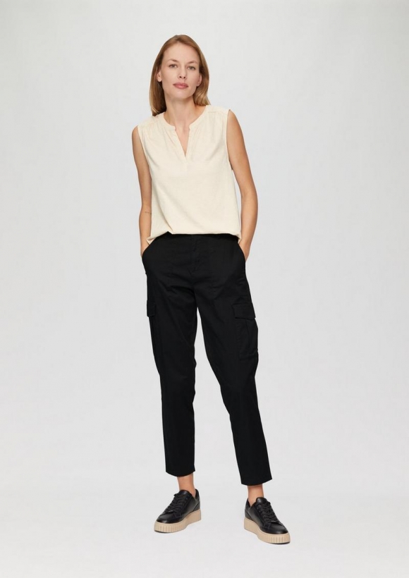 s.Oliver Jogg Pants mit Cargotaschen - schwarz