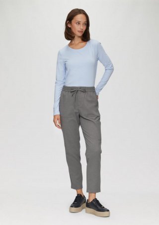 s.Oliver Weiche Relaxed-Jogpants mit Tapered Leg - graphit