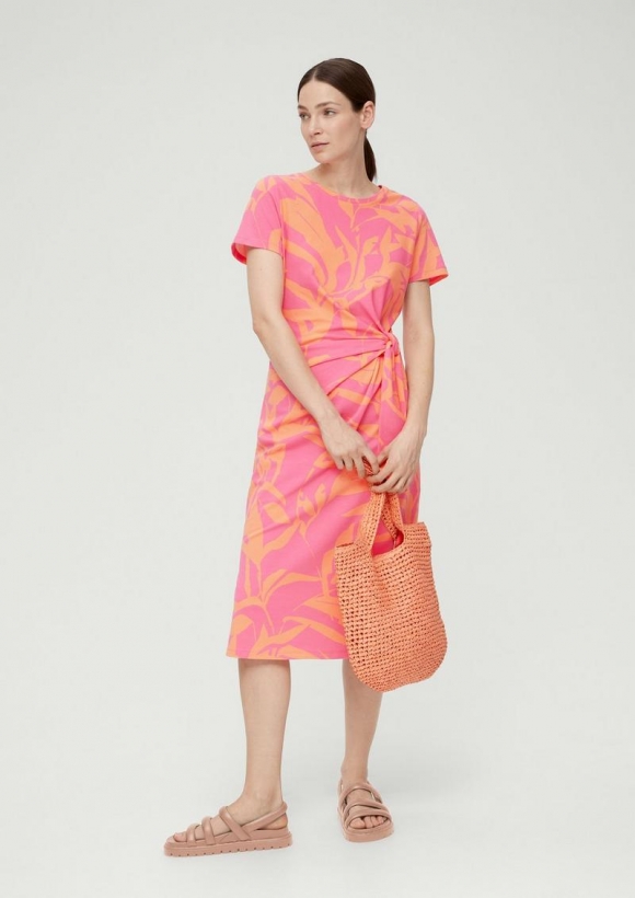 s.Oliver Kleid aus Baumwollstretch - pink