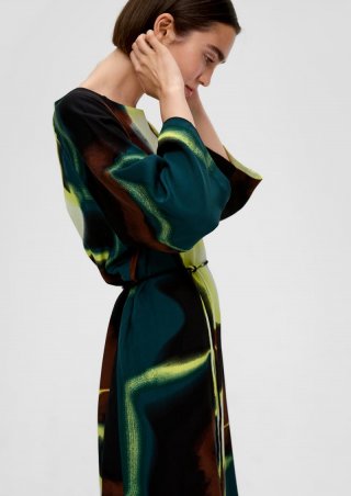 s.Oliver Kleid aus Viskose - schwarz