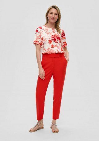s.Oliver Hose mit schmal zulaufendem Bein - preiselbeere