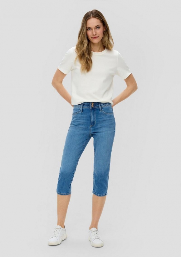 s.Oliver Capri-Jeans Betsy / Slim Fit / Mid Rise / Slim Leg - blau