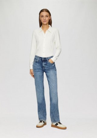 s.Oliver Jeans Karolin / Regular Fit / Mid Rise / Straight Leg - blau