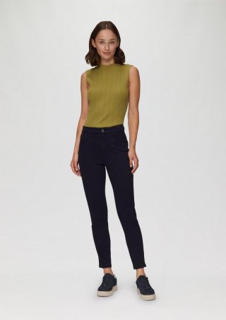 s.Oliver Ankle-Hose im Slim Fit mit mittelhohem Bund - navy