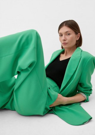 s.Oliver Regular: Hose mit Wide leg - smaragd