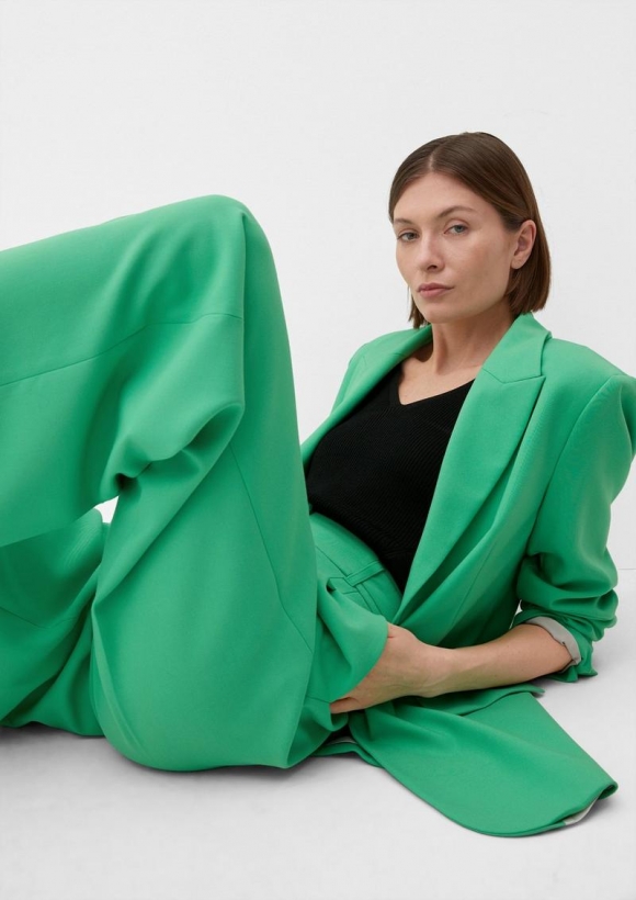 s.Oliver Regular: Hose mit Wide leg - smaragd