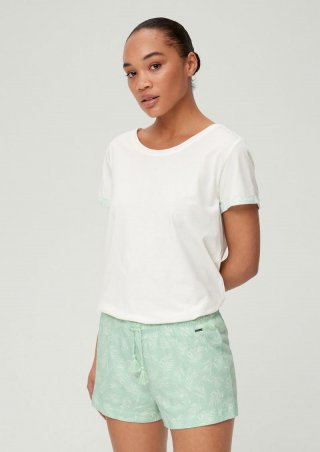 s.Oliver Pyjama-Short mit Allover-Print - pastelltürkis