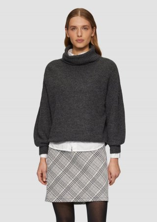 s.Oliver Elastischer Jacquard-Rock aus Sweat - ecru