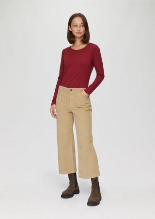 s.Oliver Elastische Culotte aus Cord - hellbraun