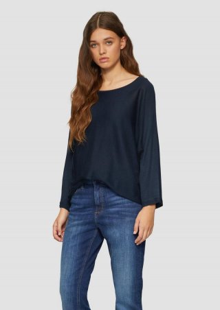 s.Oliver Strickpullover mit Fledermausärmeln - tiefblau