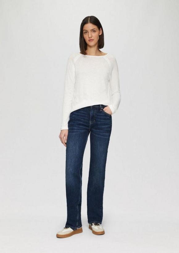 s.Oliver Jeans Karolin / Regular Fit / Mid Rise / Straight Leg - dunkelblau