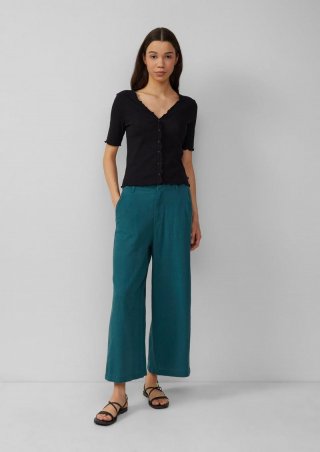 s.Oliver Culotte aus Leinenmix - petrol