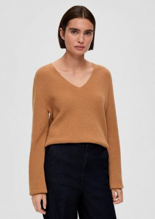 s.Oliver Pullover aus Wollmix - hellbraun