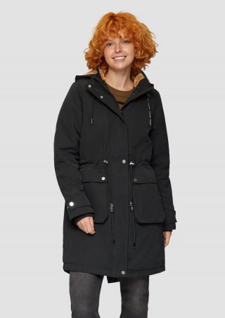 s.Oliver Gefütterter Parka mit Kapuze - schwarz