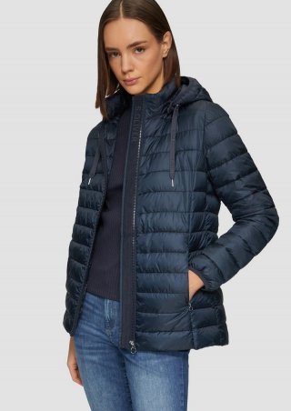 s.Oliver Leichte Steppjacke mit abnehmbarer Kapuze - navy