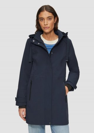 s.Oliver Wasserabweisende Jacke mit Kapuze - navy