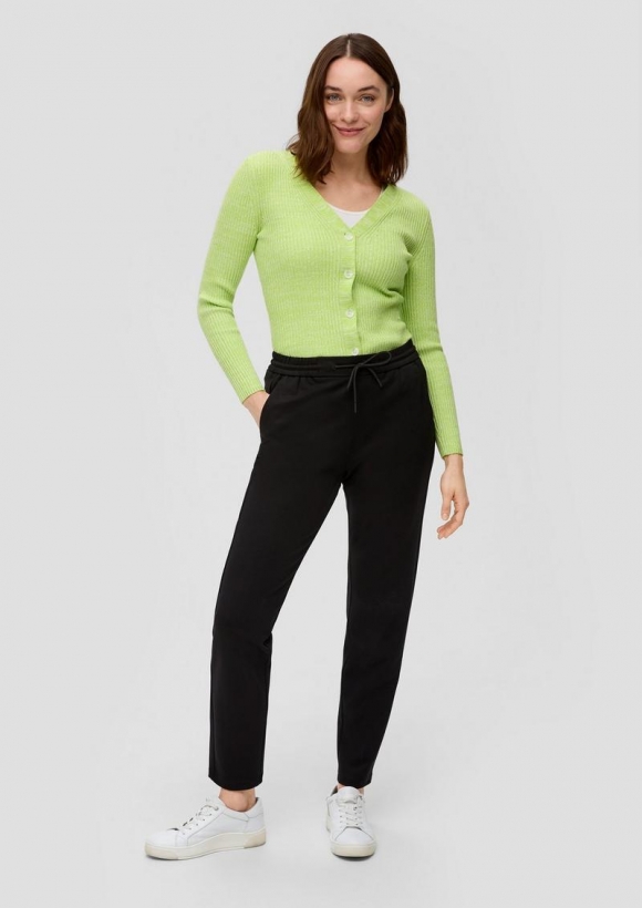 s.Oliver Interlock-Jogg Pants mit Gummizug - schwarz