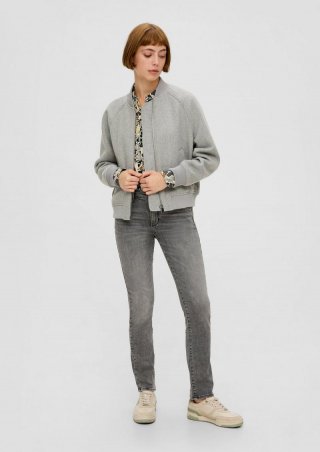 s.Oliver Jeans Betsy / Slim Fit/ Mid Rise / Slim Leg / Baumwollstretch - grau meliert