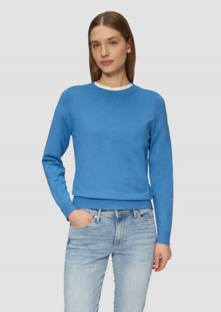 s.Oliver Strickpullover aus Viskosemix - royalblau