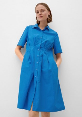 s.Oliver Kleid mit Kellerfalten - royalblau