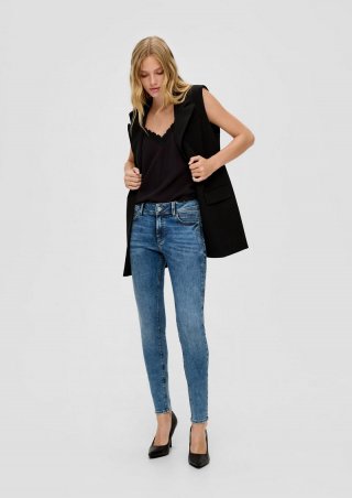s.Oliver Jeans Sadie / Skinny Fit / Mid Rise / Skinny Leg - blau