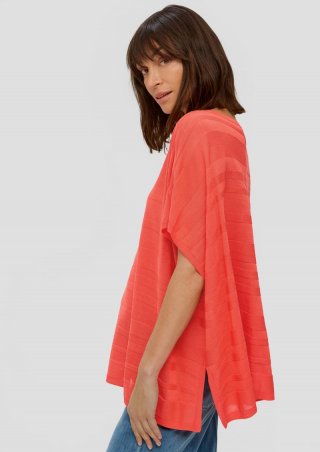 s.Oliver Strickponcho aus Viskosemix - orange