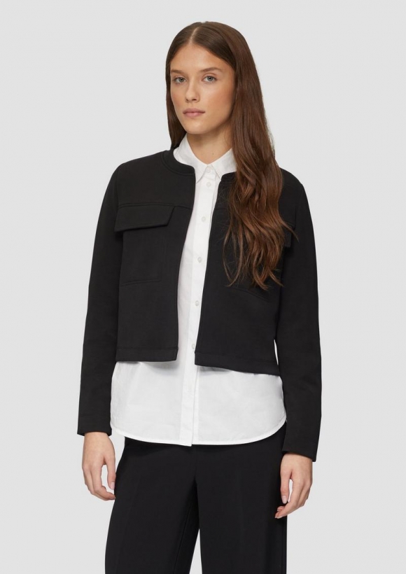 s.Oliver Scuba-Jacke im Relaxed Fit - schwarz