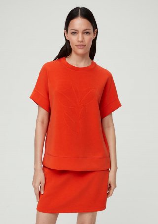 s.Oliver Scuba-Shirt im Loose Fit - dunkelorange
