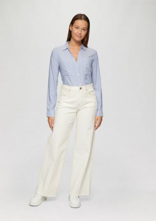 s.Oliver Jeans Suri / Regular Fit / Mid Rise / Wide Leg / Undyed Denim - ecru