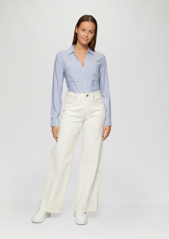 s.Oliver Jeans Suri / Regular Fit / Mid Rise / Wide Leg / Undyed Denim - ecru