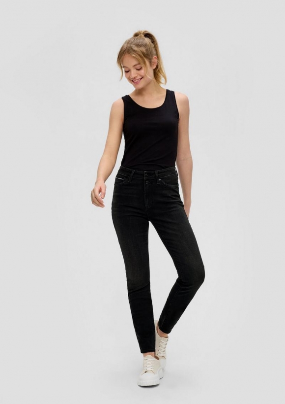 s.Oliver Jeans Izabell / Skinny fit / High Rise / Skinny Leg - dunkelgrau