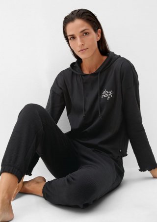 s.Oliver Softes Kapuzenshirt - schwarz