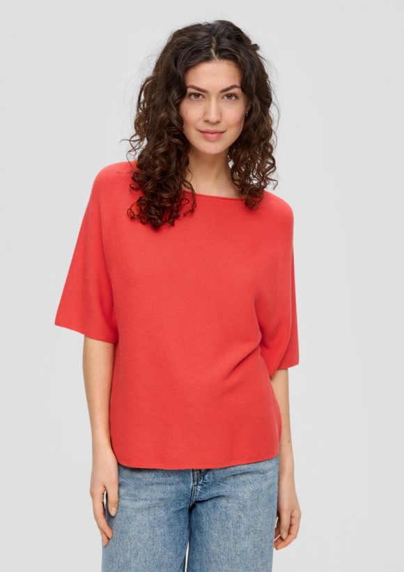 s.Oliver Shirt mit U-Boot-Ausschnitt - orange