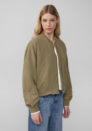 s.Oliver Blouson mit Stehkragen und Rippbündchen - olivgrün