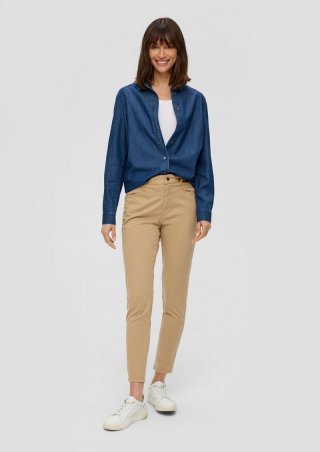 s.Oliver Slim: Hose aus Baumwollstretch - beige