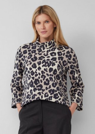 s.Oliver Scuba-Sweatshirt aus weichem Modalmix - steingrau