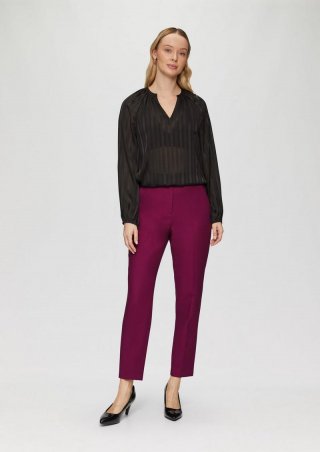 s.Oliver Slim: Cigarette Pants in Ankle-Länge - fuchsia