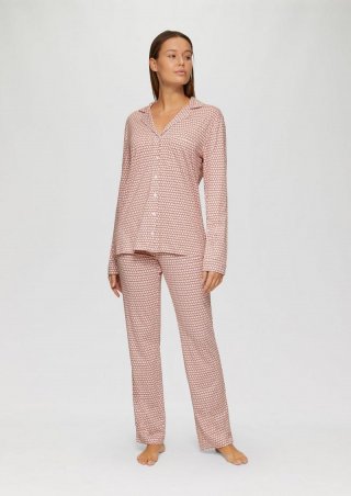 s.Oliver Pyjama mit All-over-Print - altrosa