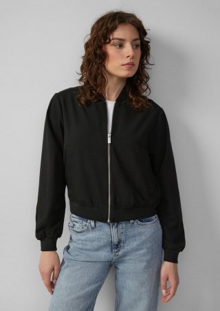s.Oliver Blouson mit Stehkragen - schwarz