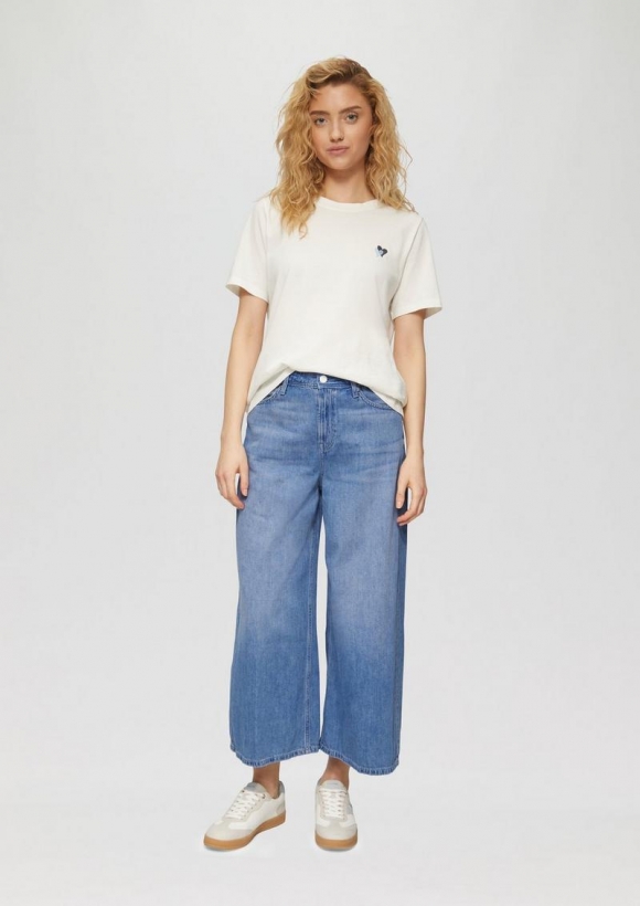 s.Oliver Culotte-Jeans / High Rise / Extra Wide Leg / Non-stretch - blau