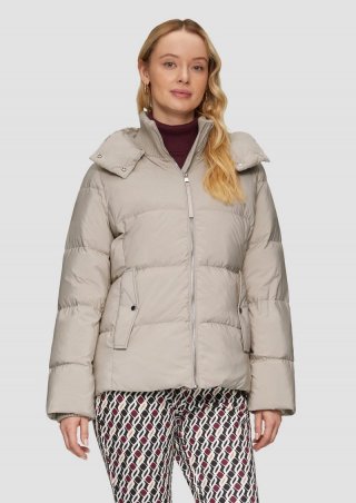 s.Oliver Daunenjacke mit abnehmbarer Kapuze - helles beige