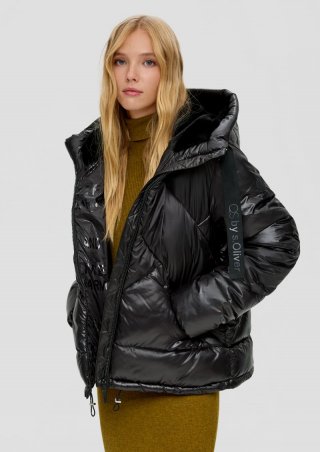 s.Oliver Steppjacke im Fabricmix - schwarz