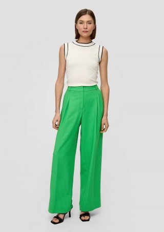 s.Oliver Palazzo-Hose mit extra hohem Bund - grün
