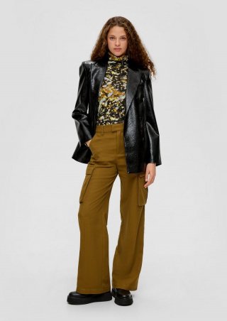 s.Oliver Cargohose in Twill-Qualität - olivgrün