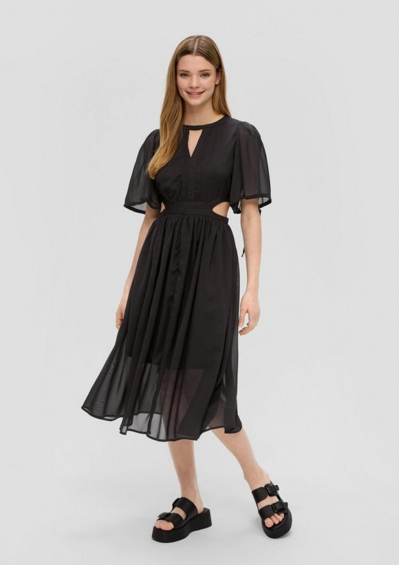s.Oliver Midikleid mit Cut-out - schwarz